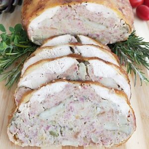 Faraona ripiena con Carciofi