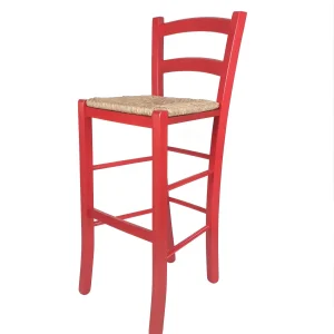 Sgabello Venezia, in Legno MASSELLO, Comodo e Resistente, per Interni ed Esterni, Vari Colori e SEDUTE Disponibili, Ordine Minimo 2 Pezzi