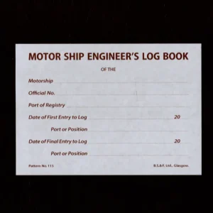 Motor ship engeneer's log book