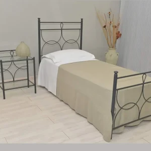 Letto Singolo in Ferro BATTUTO, Modello Marianne, Vari Colori