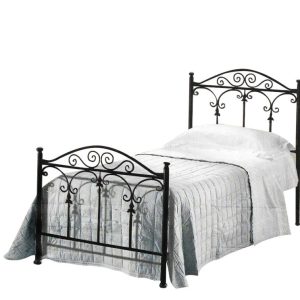 Letto Singolo in Ferro BATTUTO, Modello Lancia, Vari Colori, 100% Made in Italy