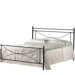 Letto Matrimoniale, Ferro BATTUTO, Modello Matilde, Vari Colori, 100% Made in Italy