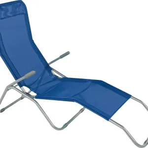 Sdraio Basculante, Colore Blu, Reclinabile, Giardino, Poltrona, Esterno
